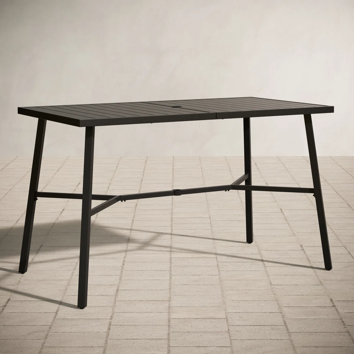 Outdoor Bar Height Table with Umbrella Hole